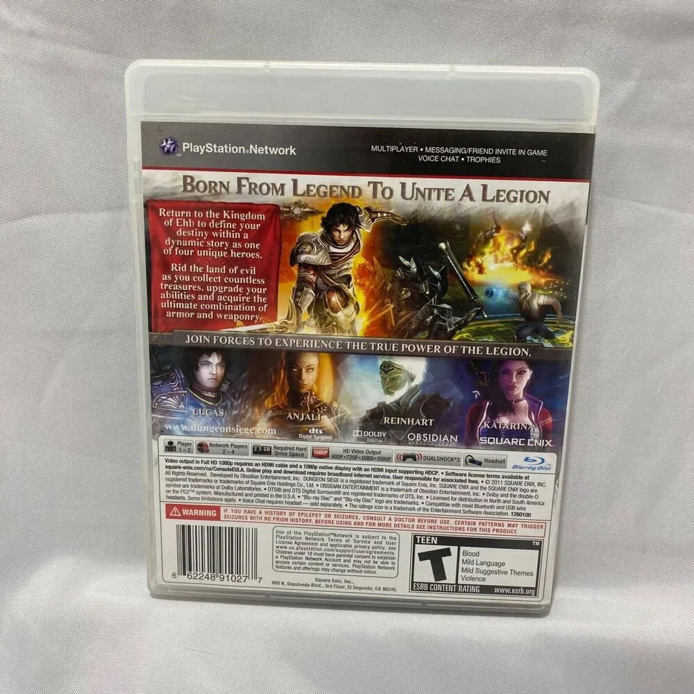 Dungeon Siege III For PlayStation 3 With Case And Manual PS3